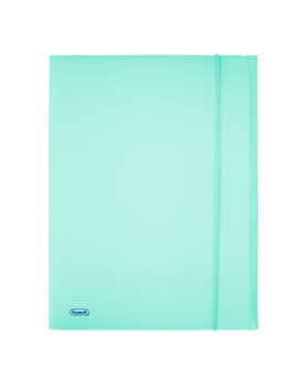 Cartella 3 Lembi con Elastico in PPL Pastel Favorit - 24x33 cm - 400116601 (Celeste)