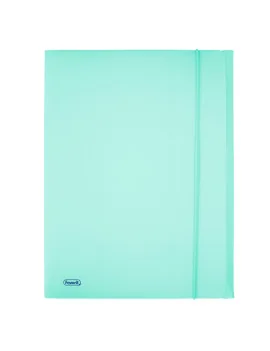 Cartella 3 Lembi con Elastico in PPL Pastel Favorit - 24x33 cm - 400116601 (Celeste)