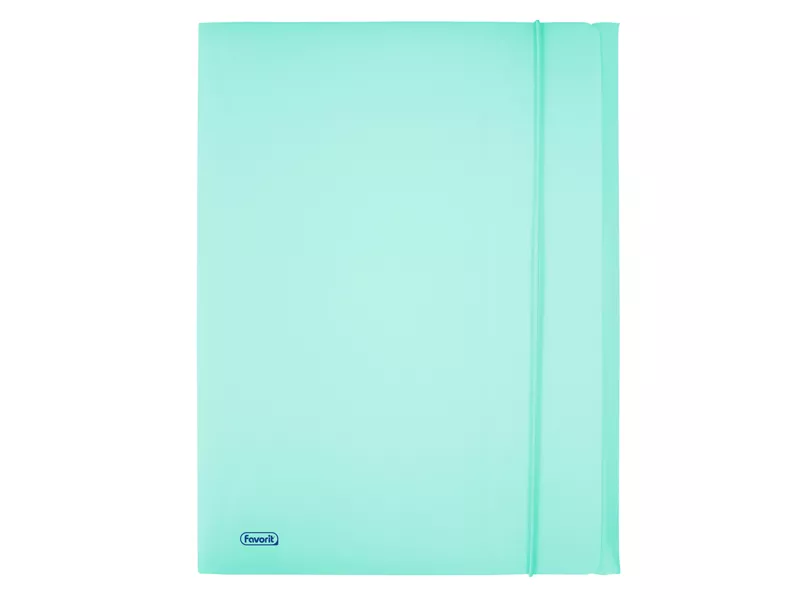 Cartella 3 Lembi con Elastico in PPL Pastel Favorit - 24x33 cm - 400116601 (Celeste)