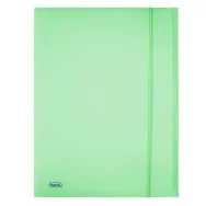 Cartella 3 Lembi con Elastico in PPL Pastel Favorit - 24x33 cm - 400116604 (Smeraldo)