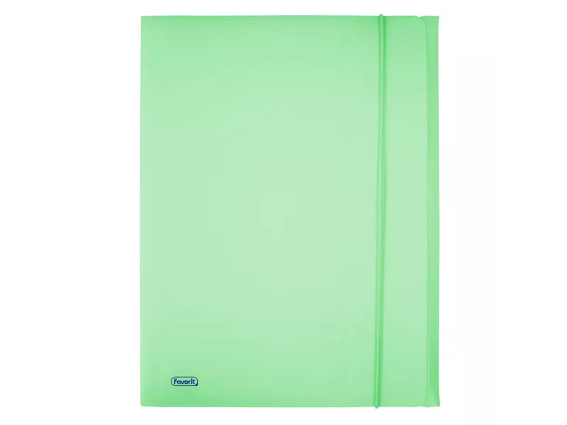Cartella 3 Lembi con Elastico in PPL Pastel Favorit - 24x33 cm - 400116604 (Smeraldo)