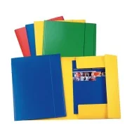 Cartella 3 Lembi con Elastico in Presspan Esselte - 25x35 cm - 390342160 (Rosso Conf. 5)