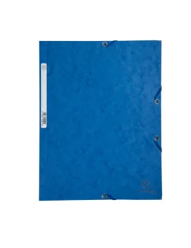 Cartella 3 Lembi con Elastico Nature Future Exacompta - Dorso 1,5 - 24x32 cm - 55502E (Blu Conf. 25)