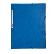 Cartella 3 Lembi con Elastico Nature Future Exacompta - Dorso 1,5 - 24x32 cm - 55502E (Blu Conf. 25)