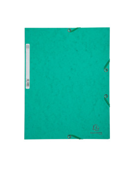 Cartella 3 Lembi con Elastico Nature Future Exacompta - Dorso 1,5 - 24x32 cm - 55503E (Verde Conf. 25)