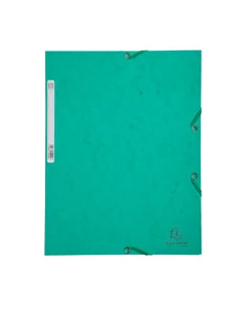 Cartella 3 Lembi con Elastico Nature Future Exacompta - Dorso 1,5 - 24x32 cm - 55503E (Verde Conf. 25)