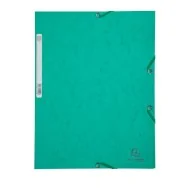 Cartella 3 Lembi con Elastico Nature Future Exacompta - Dorso 1,5 - 24x32 cm - 55503E (Verde Conf. 25)