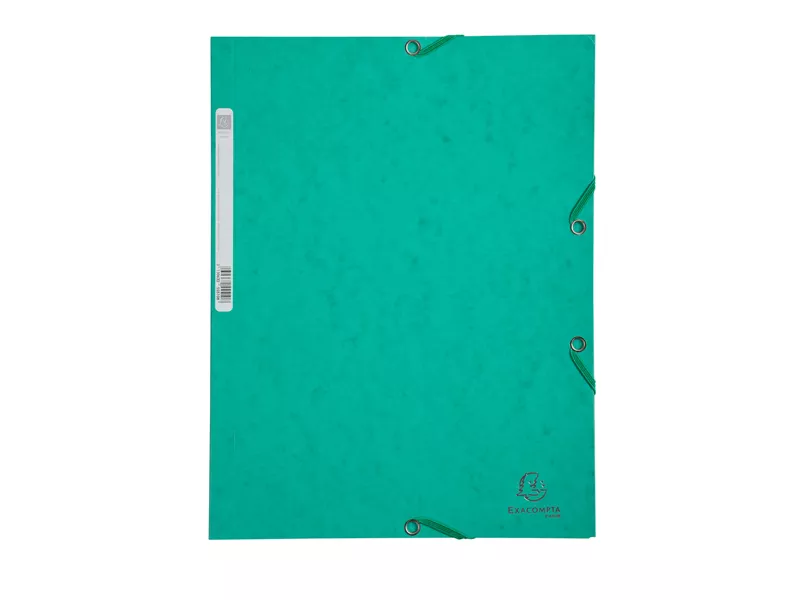 Cartella 3 Lembi con Elastico Nature Future Exacompta - Dorso 1,5 - 24x32 cm - 55503E (Verde Conf. 25)