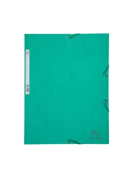 Cartella 3 Lembi con Elastico Nature Future Exacompta - Dorso 1,5 - 24x32 cm - 55503E (Verde Conf. 25)