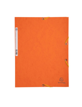 Cartella 3 Lembi con Elastico Nature Future Exacompta - Dorso 1,5 - 24x32 cm - 55504E (Arancione Conf. 25)