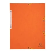 Cartella 3 Lembi con Elastico Nature Future Exacompta - Dorso 1,5 - 24x32 cm - 55504E (Arancione Conf. 25)