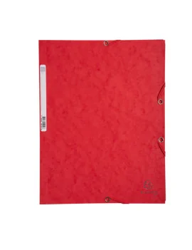 Cartella 3 Lembi con Elastico Nature Future Exacompta - Dorso 1,5 - 24x32 cm - 55505E (Rosso Conf. 25)