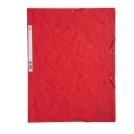 Cartella 3 Lembi con Elastico Nature Future Exacompta - Dorso 1,5 - 24x32 cm - 55505E (Rosso Conf. 25)