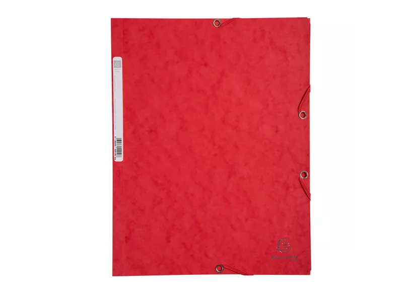 Cartella 3 Lembi con Elastico Nature Future Exacompta - Dorso 1,5 - 24x32 cm - 55505E (Rosso Conf. 25)