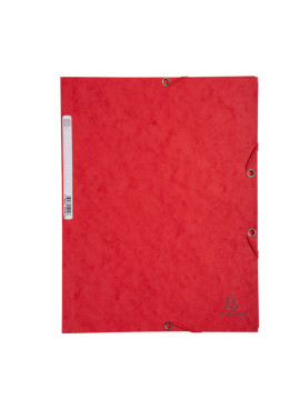 Cartella 3 Lembi con Elastico Nature Future Exacompta - Dorso 1,5 - 24x32 cm - 55505E (Rosso Conf. 25)