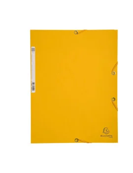 Cartella 3 Lembi con Elastico Nature Future Exacompta - Dorso 1,5 - 24x32 cm - 55509E (Giallo Conf. 25)