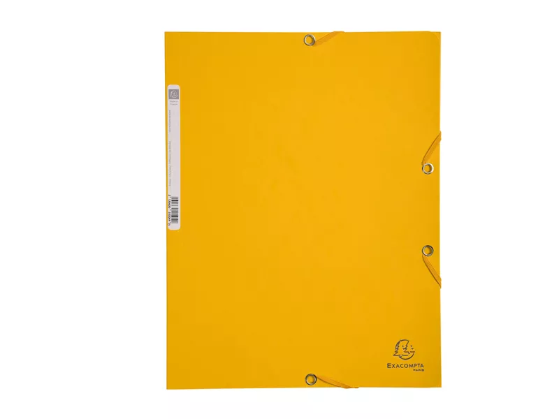Cartella 3 Lembi con Elastico Nature Future Exacompta - Dorso 1,5 - 24x32 cm - 55509E (Giallo Conf. 25)