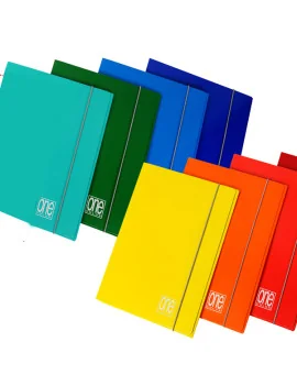 Cartella 3 Lembi con Elastico One Color Blasetti - 17x25 cm - 2200 (Assortiti Conf. 10)