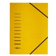 Cartella 3 Lembi con Elastico Pagna - 24001-05 (Giallo)