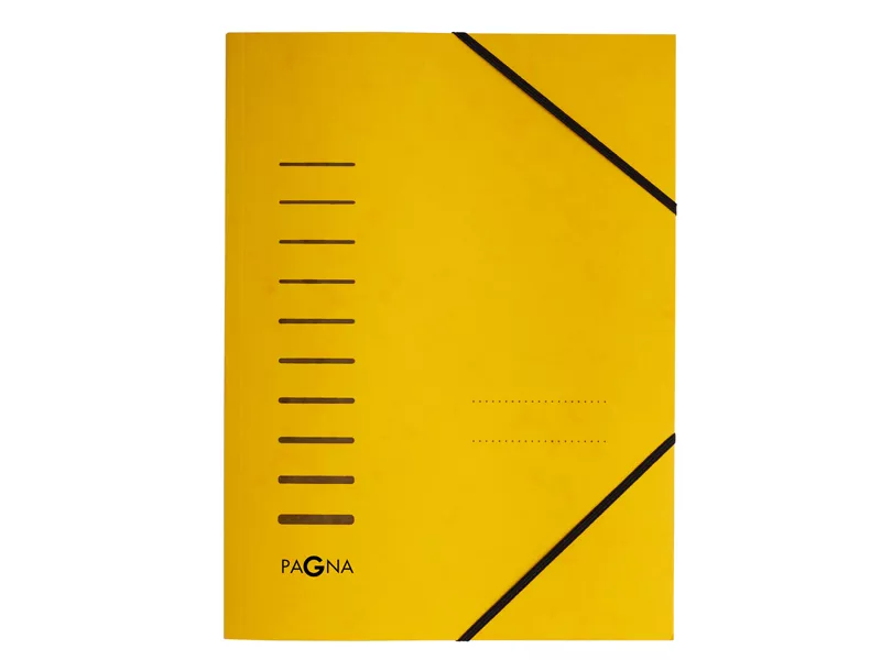 Cartella 3 Lembi con Elastico Pagna - 24001-05 (Giallo)