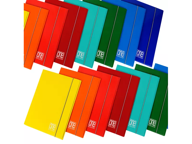 Cartella 3 Lembi con Elastico One Color Blasetti - 26x35 cm - 6506 (Assortiti Conf. 6)