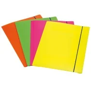 Cartella 3 Lembi con Elastico Shocking File 3L - 25,5x35,5 cm - 1028001 (Assortiti Fluo Conf. 4)