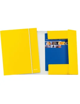 Cartella 3 Lembi con Elastico WoW Leitz - 39830016 (Giallo Conf. 5)