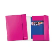 Cartella 3 Lembi con Elastico WoW Leitz - 39830023 (Fucsia Metallizzato Conf. 5)