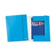 Cartella 3 Lembi con Elastico WoW Leitz - 39830036 (Azzurro Metallizzato Conf. 5)