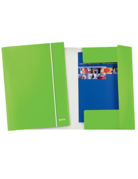 Cartella 3 Lembi con Elastico WoW Leitz - 39830054 (Verde Lime Conf. 5)
