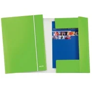 Cartella 3 Lembi con Elastico WoW Leitz - 39830054 (Verde Lime Conf. 5)