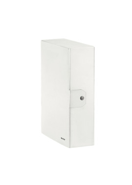 Cartella a Scatola con Bottone WoW Leitz - Dorso 10 - 25x35 cm - 39680001 (Bianco Perlato Conf. 5)