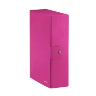 Cartella a Scatola con Bottone WoW Leitz - Dorso 10 - 25x35 cm - 39680023 (Fucsia Metallizzato Conf. 5)