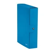 Cartella a Scatola con Bottone WoW Leitz - Dorso 8 - 25x35 cm - 39670036 (Azzurro Metallizzato Conf. 5)