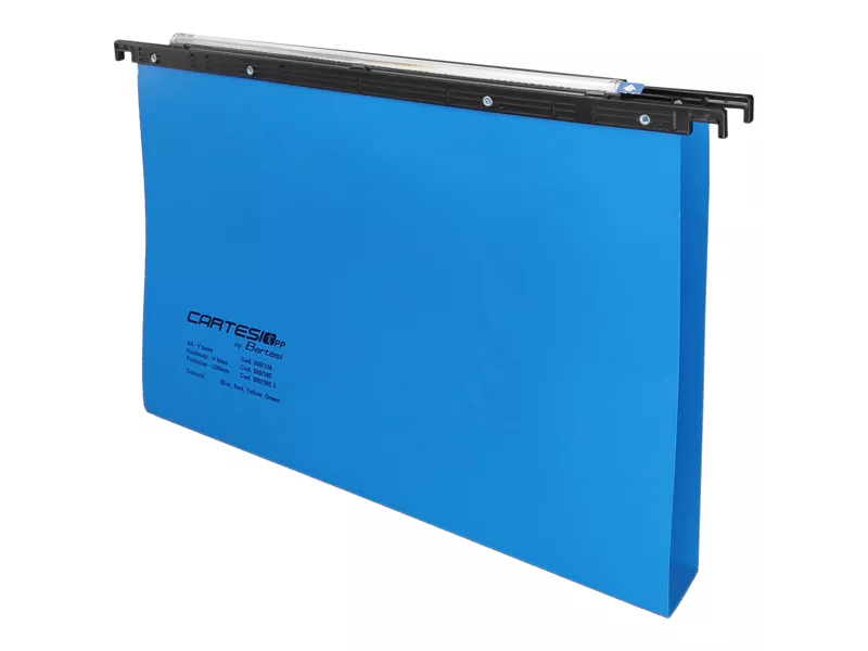 Cartelle Sospese in PPL Cartesio Bertesi - Cassetto - Interasse 39 cm - U - 500/395 3-A3 (Blu Conf. 25)