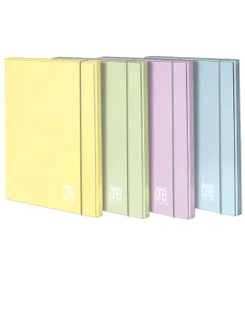 Cartellina 3 Lembi con Elastico Pastel One Color Blasetti - 26x35 cm - 7190 (Assortiti Pastello Conf. 6)