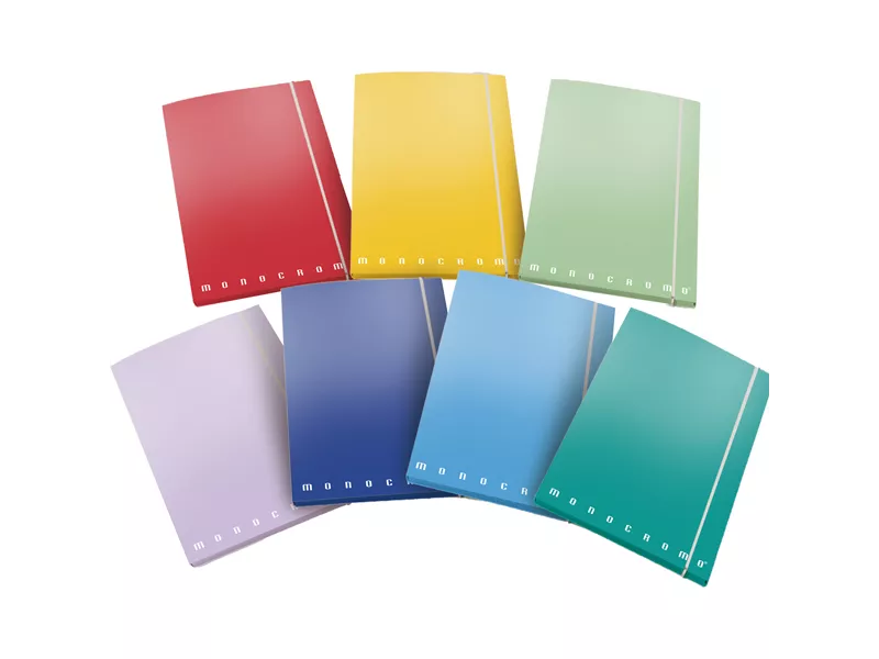 Cartellina 3 Lembi con Elastico Monocromo Pigna - 26x34 cm - 02175633L (Assortiti Conf. 6)