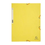Cartellina 3 Lembi con Elastico in Cartoncino Lustrè Exacompta - 24x32 cm - 400 g - 55529E (Giallo Limone Conf. 25)