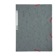 Cartellina 3 Lembi con Elastico in Cartoncino Lustrè Exacompta - 24x32 cm - 400 g - 55511E (Grigio Conf. 25)