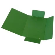 Cartellina 3 Lembi con Elastico Cartiere del Garda - 25x34 cm - CG0032PBXXXAE03 (Verde Conf. 10)