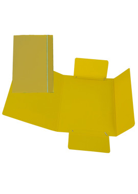 Cartellina 3 Lembi con Elastico Cartiere del Garda - 17x25 cm - CG0040LBXXXAE04 (Giallo Conf. 10)