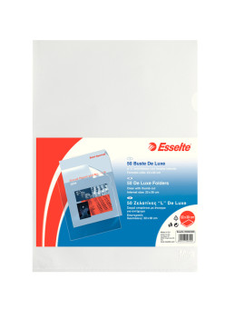Cartellina a L Copy Safe Esselte - 22x30 cm - Deluxe PPL - 395084000 (Trasparente Antiriflesso Conf. 50)