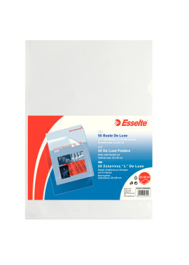 Cartellina a L Copy Safe Esselte - 22x30 cm - Deluxe PPL - 395084000 (Trasparente Antiriflesso Conf. 50)