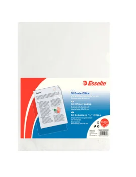 Cartellina a L Copy Safe Esselte - A4 - Office PPL - 395082000 (Trasparente Antiriflesso Conf. 50)