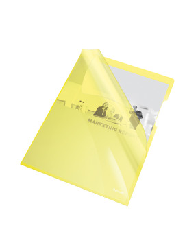Cartellina a L Crystal Esselte - A4 - PVC - 554310 (Giallo Topazio Conf. 25)