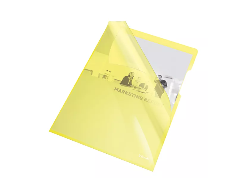 Cartellina a L Crystal Esselte - A4 - PVC - 554310 (Giallo Topazio Conf. 25)