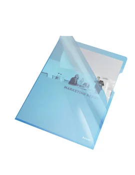 Cartellina a L Crystal Esselte - A4 - PVC - 554350 (Blu Zaffiro Conf. 25)