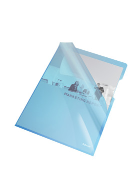 Cartellina a L Crystal Esselte - A4 - PVC - 554350 (Blu Zaffiro Conf. 25)