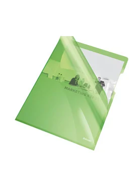 Cartellina a L Crystal Esselte - A4 - PVC - 554360 (Verde Smeraldo Conf. 25)