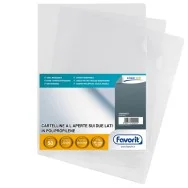 Cartellina a L Pratic Favorit - 22x30 cm - Linear Goffrata - 100460001 (Trasparente Conf. 50)